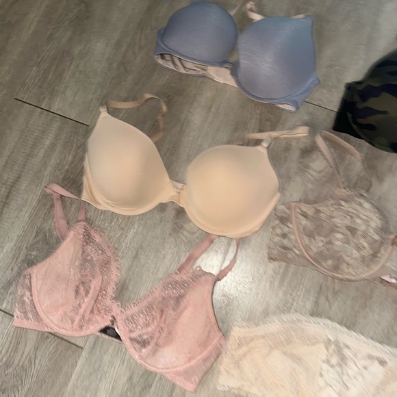 Victoria’s Secret Lot 9 PINK Lace Padded Push Up Bra 34 D - Picture 3 of 9